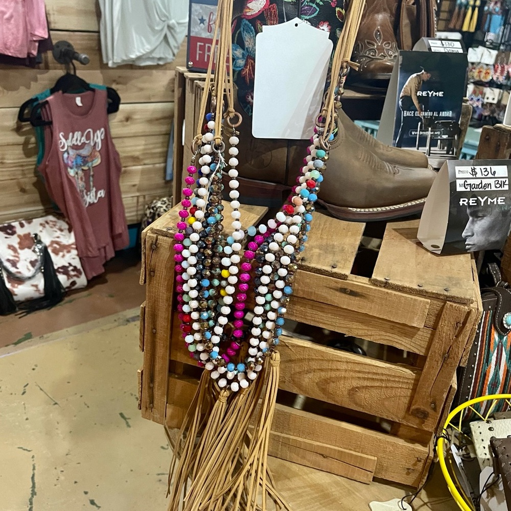 Fringe Beaded Necklace